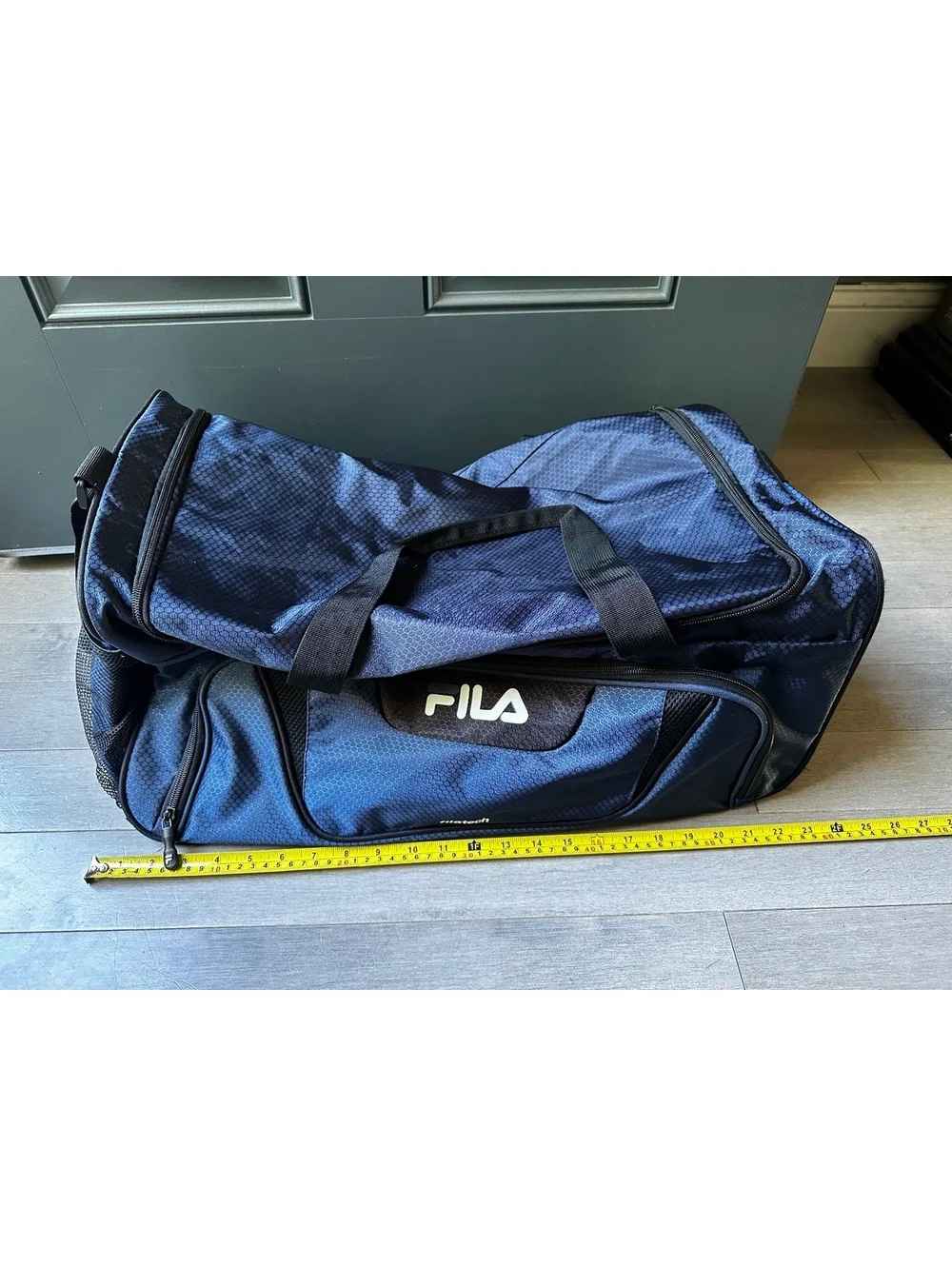 FILA Navy Blue Sports Duffle Bag Travel Gym Basketball Football Soccer Athletic